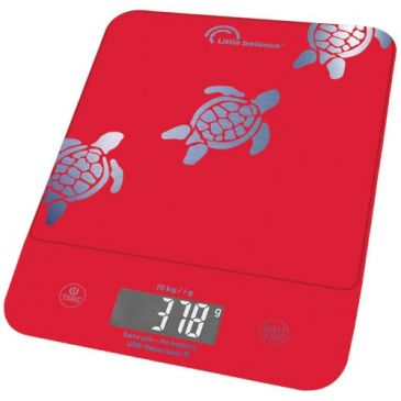 Balance de cuisine 10 kg Rouge & Tortues - Happy Genius 10 USB - 8707