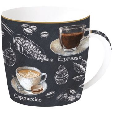 BARISTA MUG 35CL EN PORCELAINE DANS UNE BOITE METAL