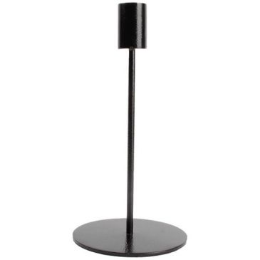 Bougeoir 20 cm Métal Noir - Pillar