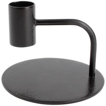 Bougeoir 8 cm Métal Noir - Pillar