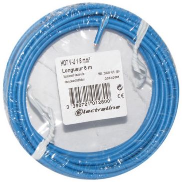 Câble H07VU 1x2.5 10m bleu couronne