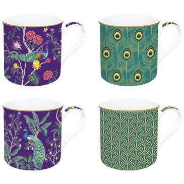 Coffret 4 mugs 30 cl - Imperial Peacock