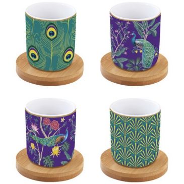 Coffret 4 tasses à café 11 cl - Imperial Peacock