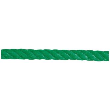 Corde polypro. torsadée verte Ø10mm bobine 50m