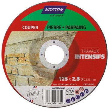 Disque à tronçonner intensif matériaux 125x2.5x22.2