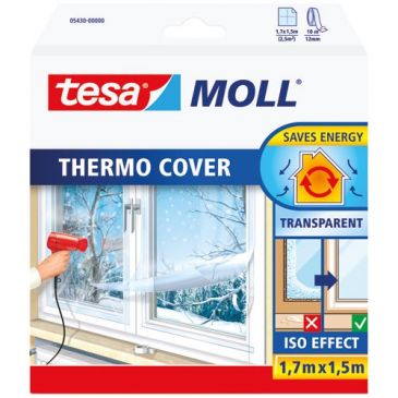 Film de survitrage thermo cover 1.70 m x 1.50 m transparent