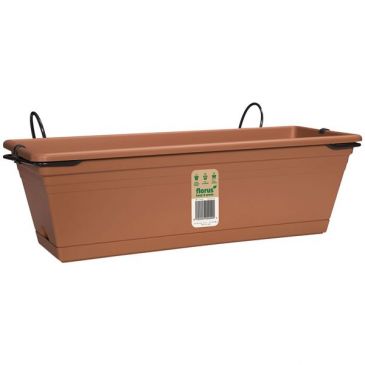 Jardinière Mediterran balcony trough set 50cm terra