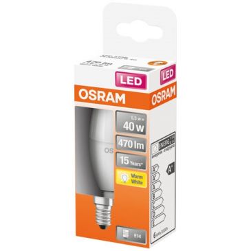 Led flamme dépolie + radiateur 5.5w e14 chaud boite 1