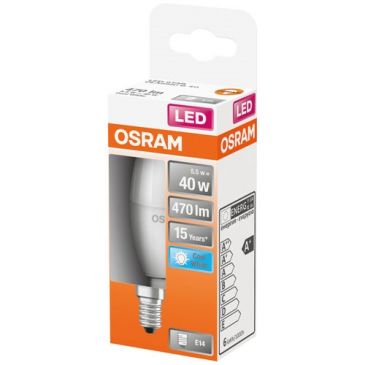 Led flamme dépolie + radiateur 5.5w e14 froid boite 1