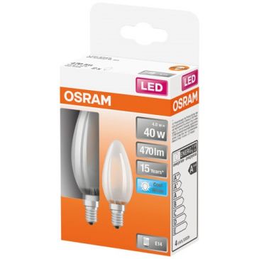 Led flamme verre dépoli 4w e14 froid boite 2