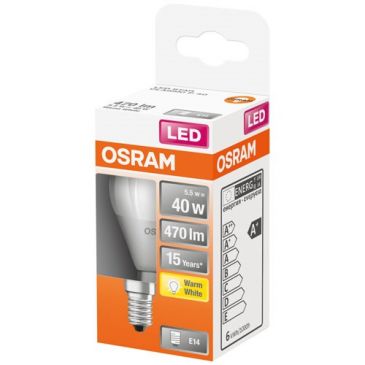 Led sphérique dépolie 5w e14 chaud boite 1