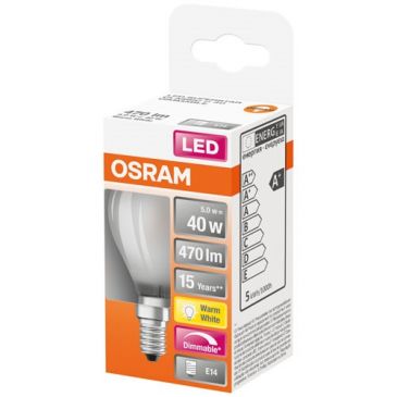 LED sphérique verre dépoli dimmable 5W E14 chd boite 1