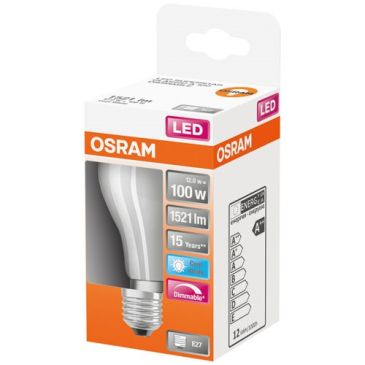 Led standard verre dépoli variable 12w e27 froid boite 1