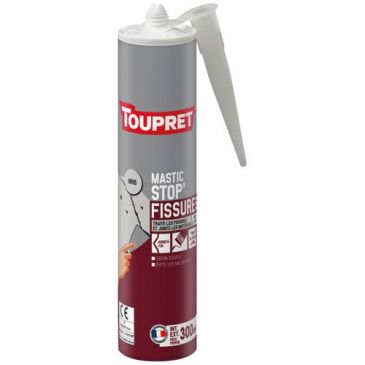 Mastic stop fissure intérieur extérieur ton gris 300g