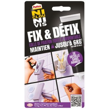 Ni clou ni vis colle fix et défix tube 44 g