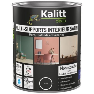 Peinture acrylique multi-supports satin 0.5 L noir