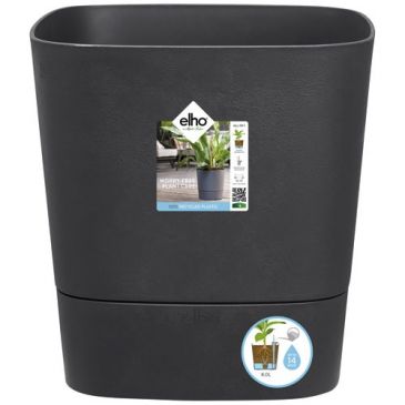 Pot Greensense aqua care carré 38cm gris charbon