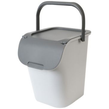 Poubelle de tri Thriome 40 L gris béton et anthracite