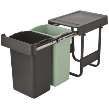 Poubelle encastrable 2 x 15 L - Sort & Go Built-In