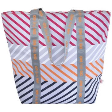 Sac shopping isotherme Lunch Bag 3,7 L Fuschia Printing - On The Go Fluor